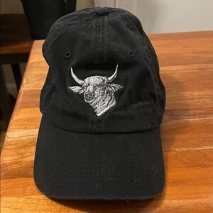 Black Embroidered Zach Bryan Bull Cap